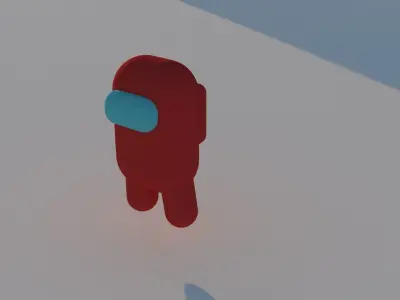 among us characters low poly 3D model