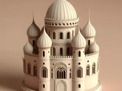 Simple Rounded Castle 3D print model