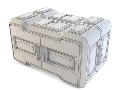 Space Station Container Crate 3D model