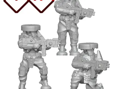 Jungle Trooper Team 3D print model