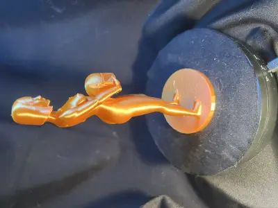 Space Bounty Hunter Cartoon Nude 3D print model