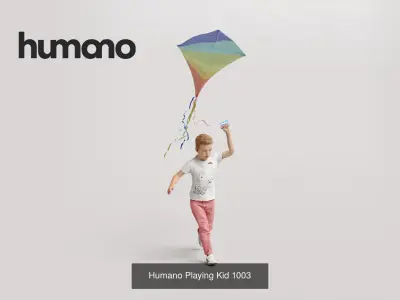 Humano 5-Pack - PLAYING KIDS - PLAYGROUND- 5x 3D models A