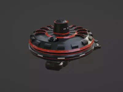 sci fi spaceship  Low-poly 3D model