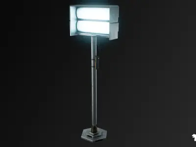 Cyberpunk Street Lights Low-poly 3D model