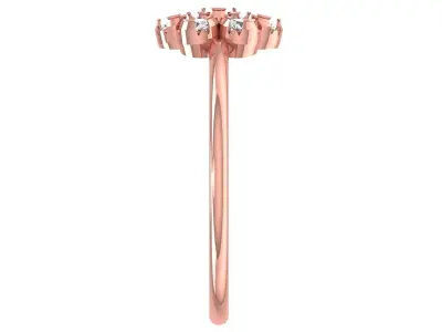 Solitaire Women Light Weight Flower Band Ring 3D print model purchase