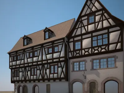Medieval Houses V 3D model