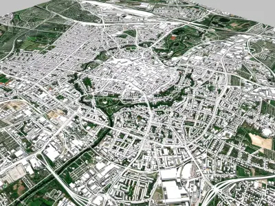 Cityscape  Braunschweig Germany 3D model