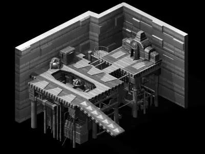 Spaceship - Assembly Room 01 3D model
