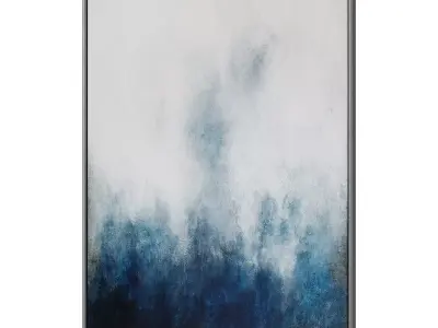 Set of 3 Abstract Paintings in Frames - Different Sizes 3D model purchase