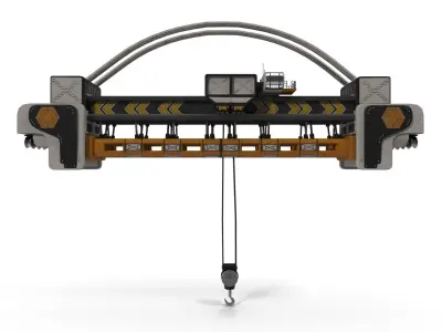 SCI FI Overhead Crane 3D model