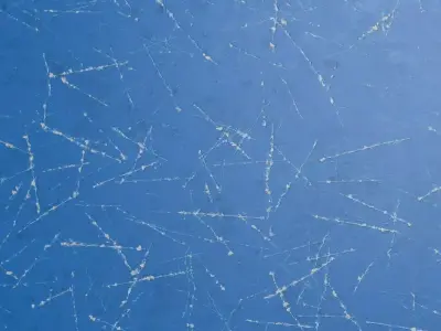 Heavily Scratched Blue Painted Metal PBR Seamless Texture