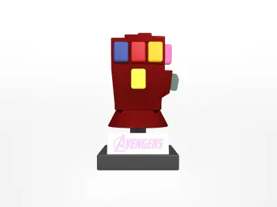 Lego Infinity Gauntlet v3 002 Low-poly 3D model
