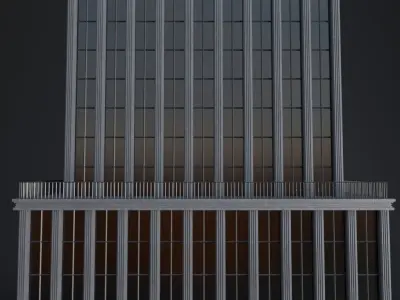 SKYSCRAPER CITY BUILDING 05 Low-poly 3D model