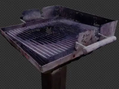 Old Barbecue Grill Free 3D model
