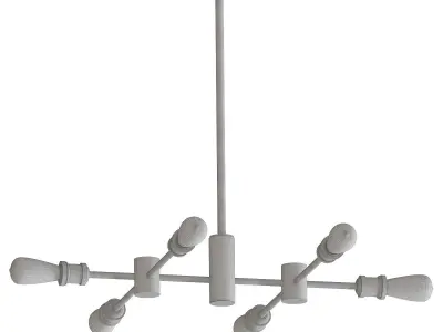 TRIBECA chandelier with four lights hanging from it 3D model