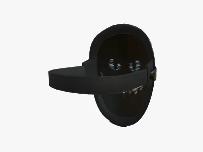 LED Screen Mask A02 - Face B - Character Design Low-poly 3D model