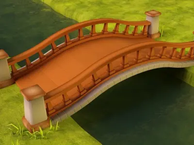 Cartoon Bridge 3D model