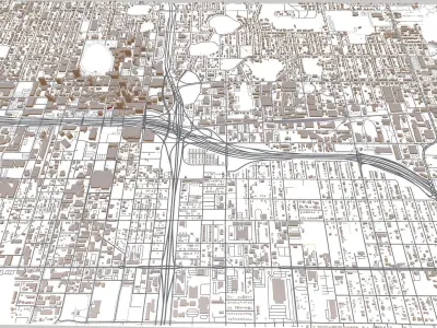 Cityscape Orlando Florida USA  3D model