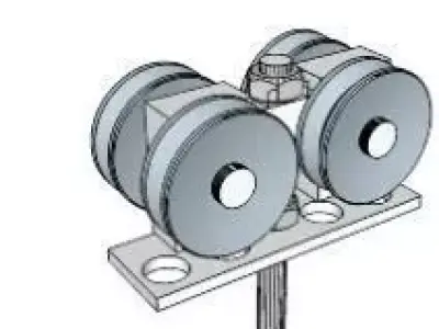 Rueda para puerta corrdediza 3D model