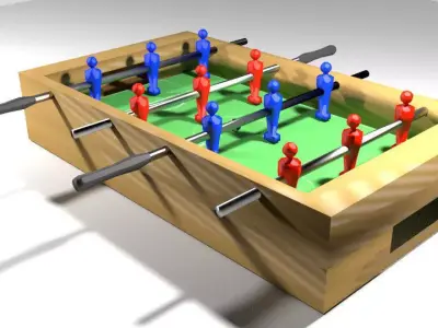 Arcade Game - Soccer Table 3D model