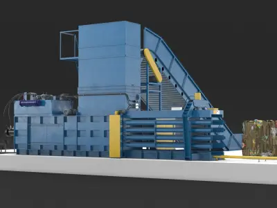  Automatic Horizontal Baler Blue 