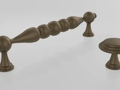 Bronze Furniture Handle 5 3D model