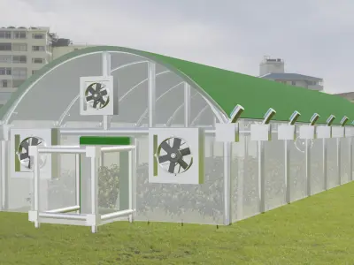 GREEN HOUSE Low-poly 3D model