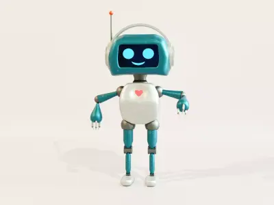 CUTE ROBOT 3D model 4