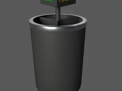 Basurero Ecologico Estacion Ecologico 3D model