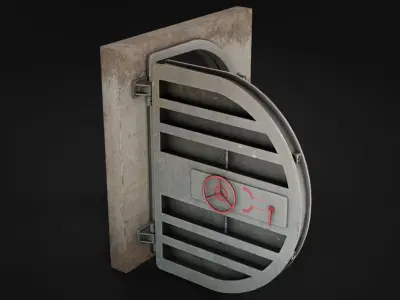 Hermetic Door VI Low-poly 3D model