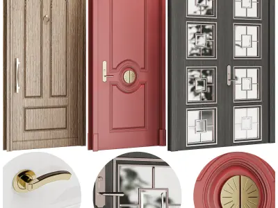 Set Classic Door 05 3D model