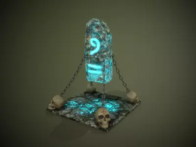 Mystic Rock Low-poly 3D model