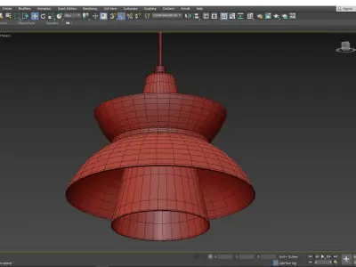 Doo Wop Pendant Light Low-poly 3D model