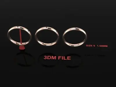 Dainty Infinity Diamond Band Ring and Fashion Wear Size9 3D print model