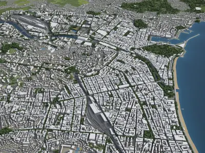 Nice - 3D City Model Low-poly 3D model