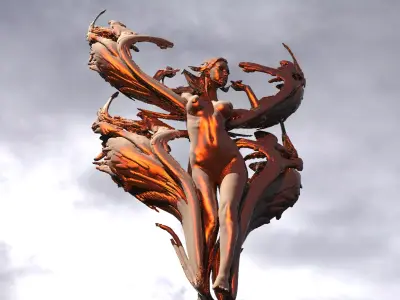 Underworld Statue Baroque  3D model