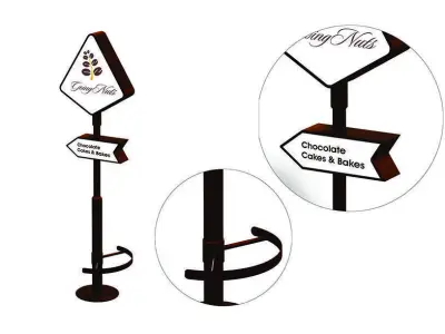 Permanent eye-level stand design  Free 3D model