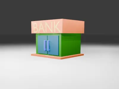 3D model of bank 3D model
