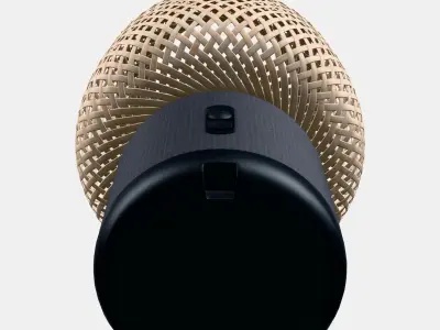 SYMFONISK Speaker lamp w Wi-Fi bamboo shade Low-poly 3D model