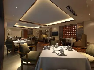 Business Restaurant - Coffee - Banquet  111 3D model
