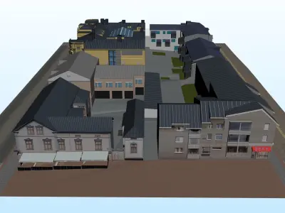 CITY BUILDING LOW POLY PP 01 3D model