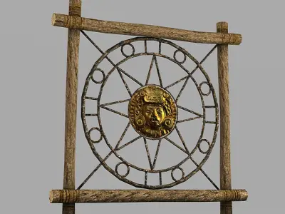 Ancient ornament Low-poly 3D model