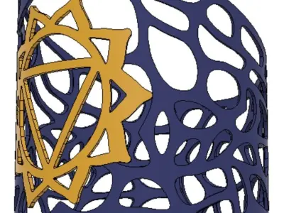 Solar plexus Chakra Glass Vase Holder 3D print model