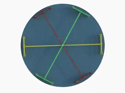 Merry-go-round carousel 07 3D model