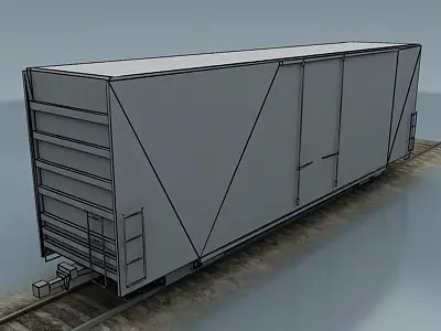rail wagon 1 Low-poly 3D model