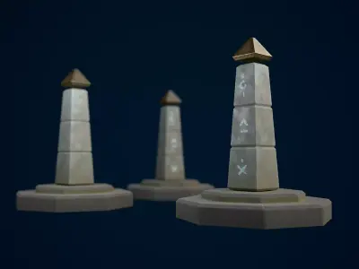 Stone Finger V1 Low-poly 3D model