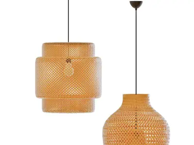 Rattan pendant lamp 3D model