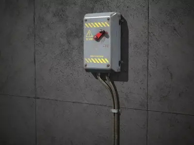 Electrical Switch for games Low-poly 3D model