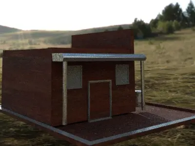 store model building Low-poly 3D model