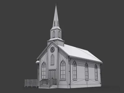 Church Low-poly 3D model